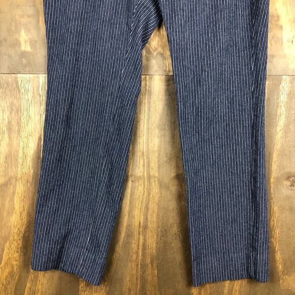 Banana Republic Womens Pants Blue Striped Jackson Fit Stretch 8 - Picture 3 of 12